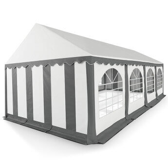 PVC-peotelk Zeltpro, 4 × 8 m, valge/hall