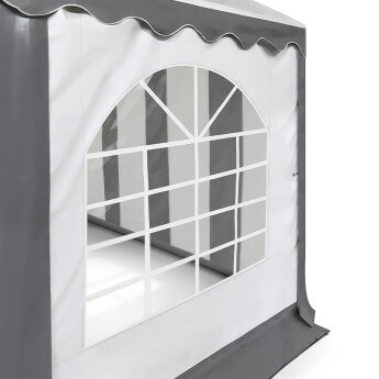 PVC-peotelk Zeltpro, 4 × 8 m, valge/hall