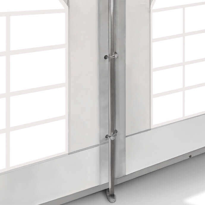 PVC-peotelk Zeltpro, 4 × 8 m, valge/hall