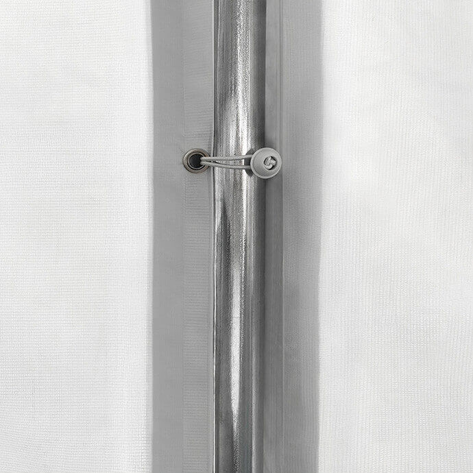 PVC-peotelk Zeltpro, 4 × 8 m, valge/hall