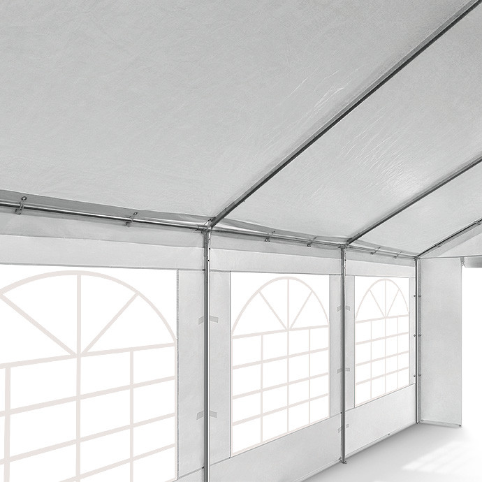 PE-peotelk Zeltpro, 5 × 8 m, valge