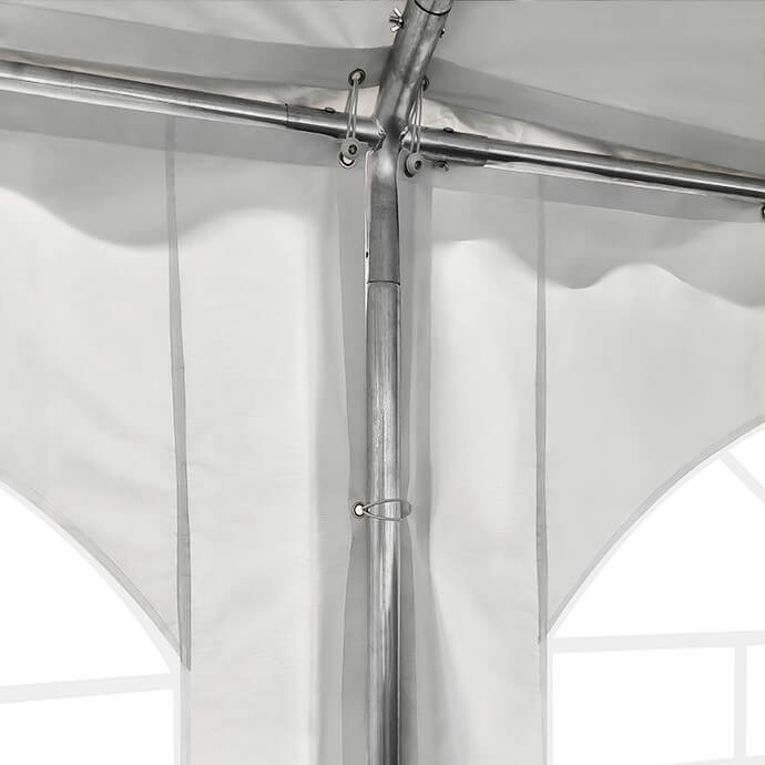 PVC-peotelk Zeltpro, 5 × 8 m, valge