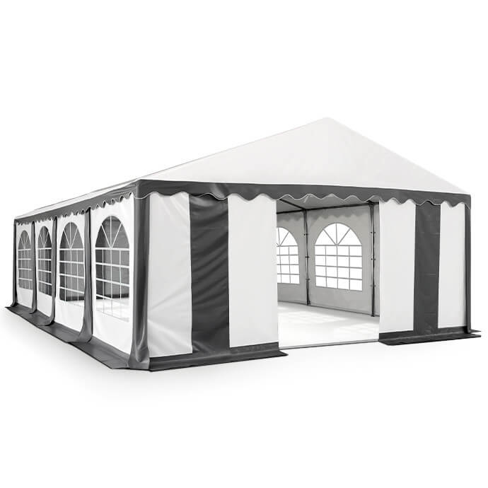 PVC-peotelk Zeltpro, 5 × 8 m, valge/hall