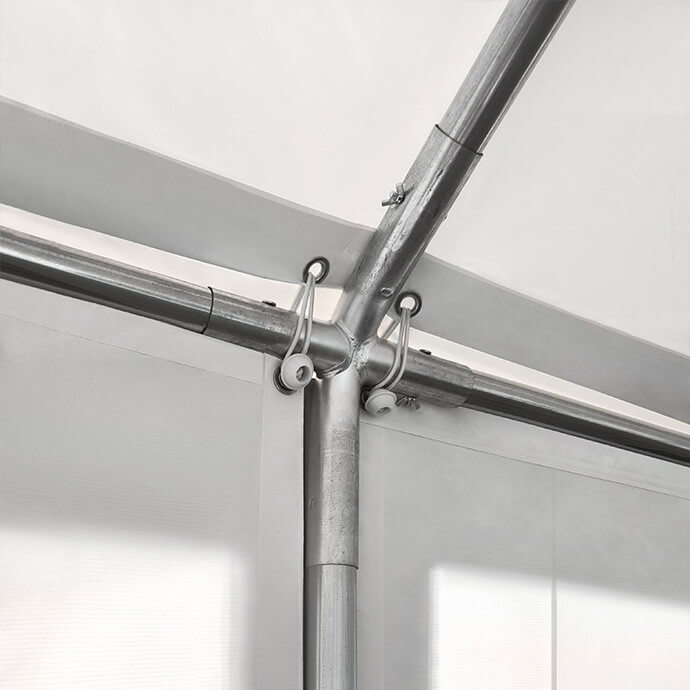 PVC-peotelk Zeltpro, 5 × 8 m, valge/hall