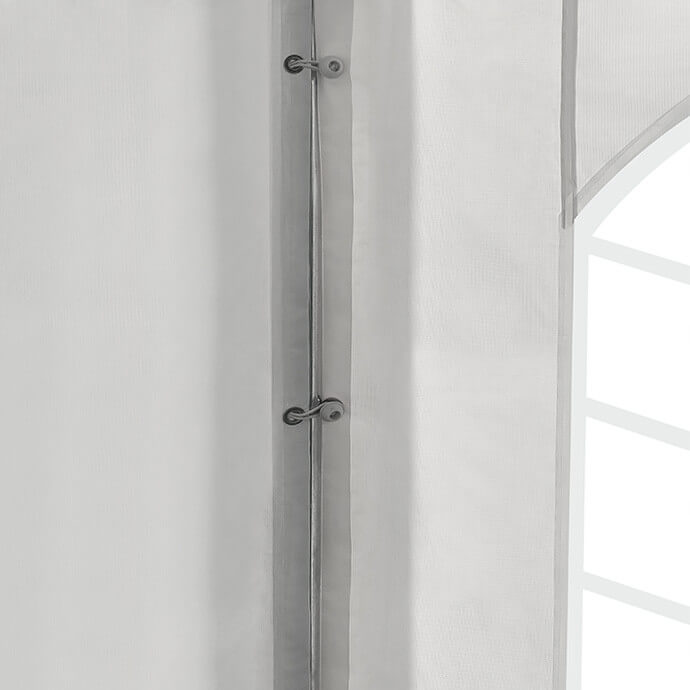 PVC-peotelk Zeltpro, 5 × 10 m, valge