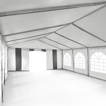 PVC-peotelk Zeltpro, 5 × 10 m, valge/hall