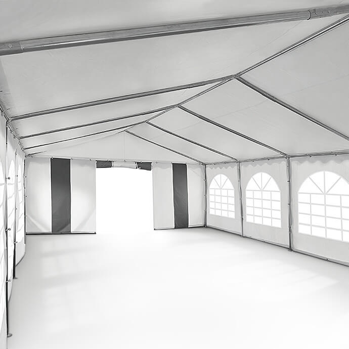 PVC-peotelk Zeltpro, 5 × 10 m, valge/hall