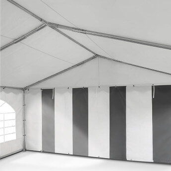 PVC-peotelk Zeltpro, 5 × 10 m, valge/hall