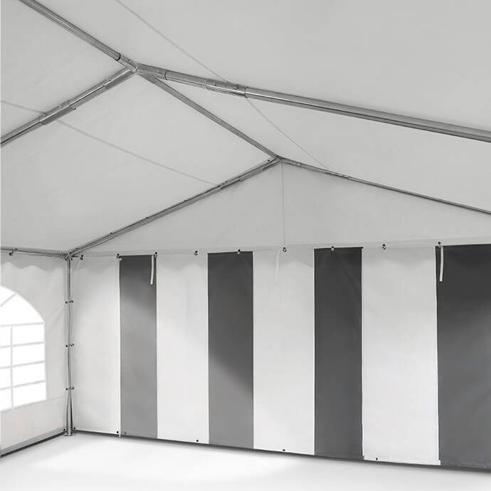 PVC-peotelk Zeltpro, 5 × 10 m, valge/hall