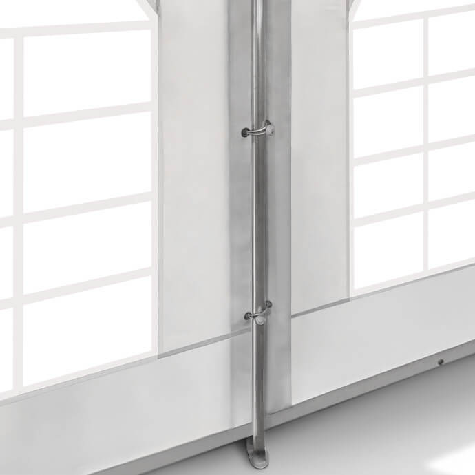 PVC-peotelk Zeltpro, 5 × 10 m, valge/hall