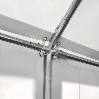 PVC-peotelk Zeltpro, 6 × 12 m, valge/hall