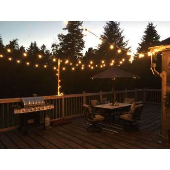 Välistingimustes kasutatav valguskett (LED tuled) 10 m Glow must Matt