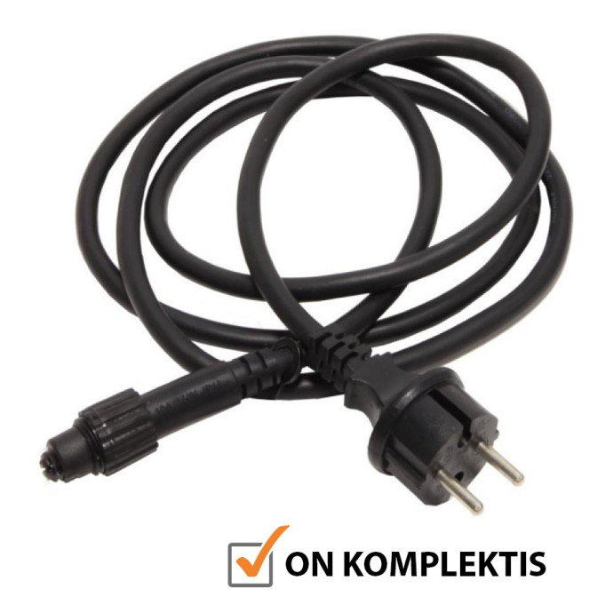 Välistingimustes kasutatav valguskett (LED tuled) 10 m Glow must Matt