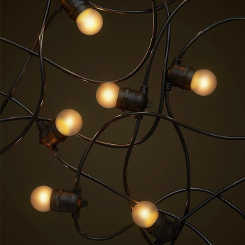 Välistingimustes kasutatav valguskett (LED tuled) 10 m Glow must Matt