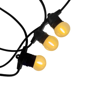 Välistingimustes kasutatav valguskett (LED tuled) 10 m Glow must Matt