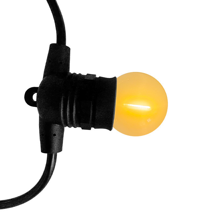 Välistingimustes kasutatav valguskett (LED tuled) 10 m Glow must Matt