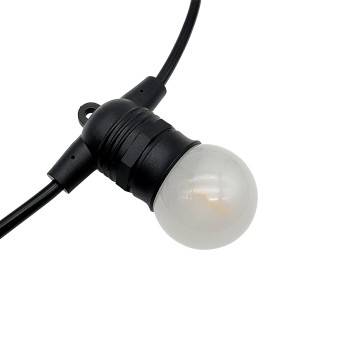 Välistingimustes kasutatav valguskett (LED tuled) 10 m Glow must Matt