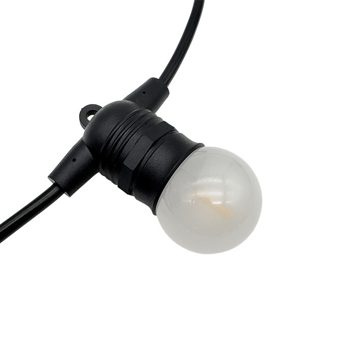 Välistingimustes kasutatav valguskett (LED tuled) 10 m Glow must Matt