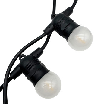 Välistingimustes kasutatav valguskett (LED tuled) 10 m Glow must Matt