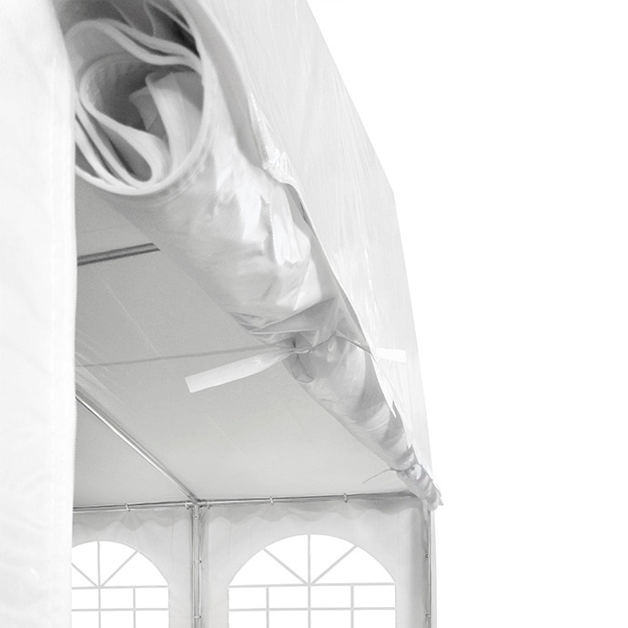 PVC-peotelk Zeltpro, 6 × 12 m, valge