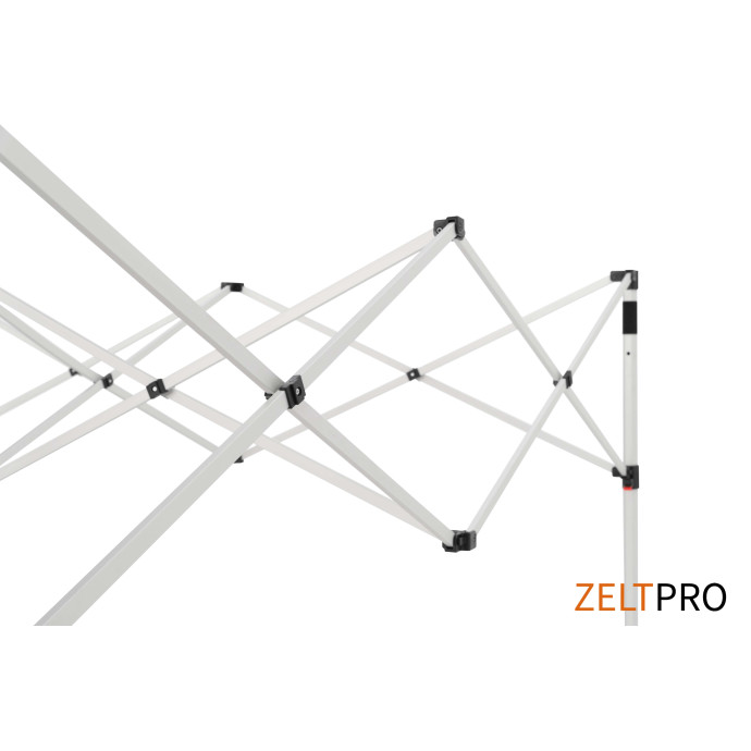 Reklaamtelk Zeltpro TITAN, 3 × 4,5 m, valitud värvi, 4 seina ja termokleebistega (3 tk) katuse külgedel