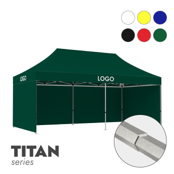 Reklaamtelk Zeltpro TITAN, 3 × 6 m, valitud värvi, 4 seina ja termokleebistega (3 tk) katuse külgedel