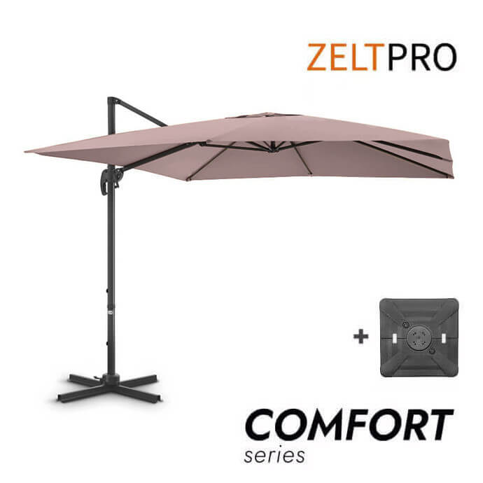 Päikesevari Comfort Taupe koos raskusplaadiga Solid