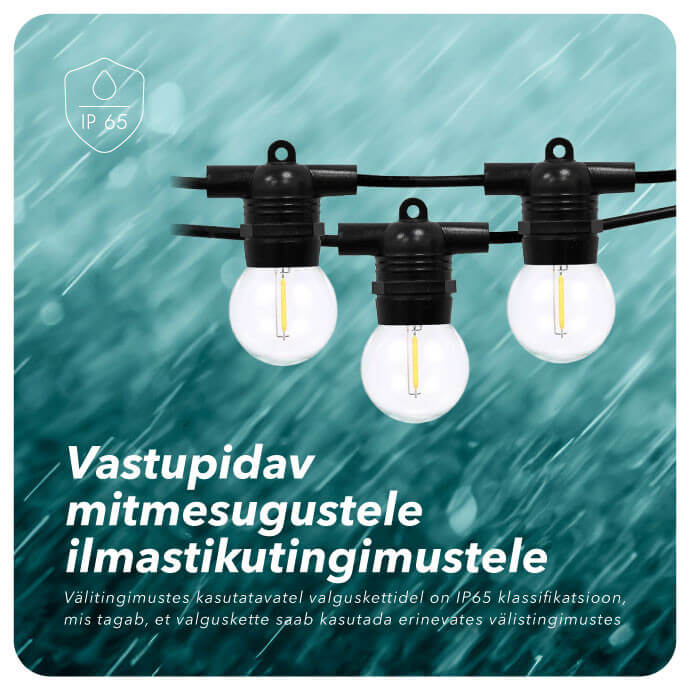 Päikesepaneeliga õue valguskett (LED) Glow