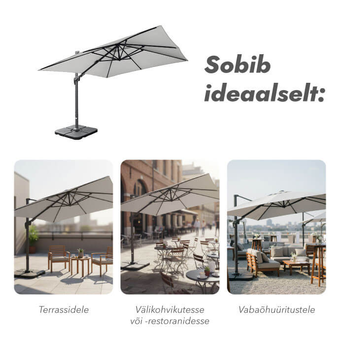Päikesevari Maestro Light Grey (kingituseks kaasa kaitsekate)