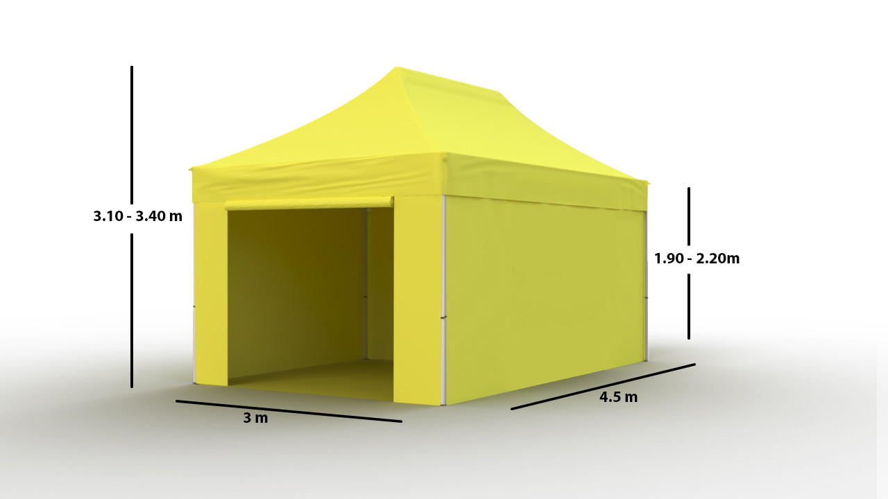 Pop-up telk 3x4,5 kollane Zeltpro PREMIUM+