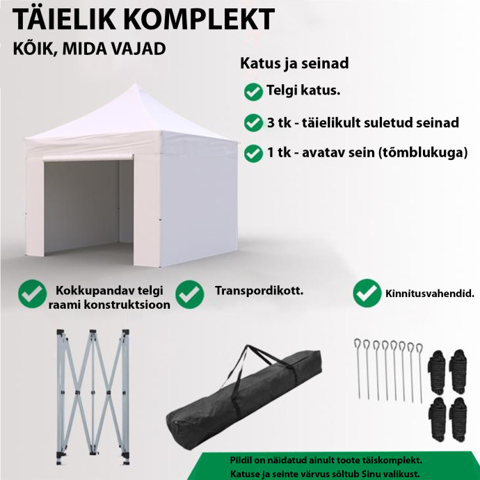 Pop-up telk 3x6 punane Zeltpro PREMIUM+