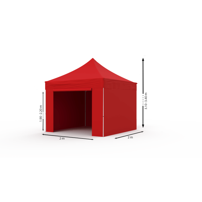 Pop-up telk 2x2 punane Zeltpro PROFRAME