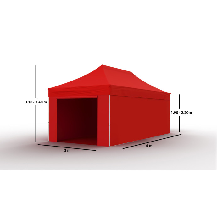 Pop-up telk 3x6 punane Zeltpro PROFRAME