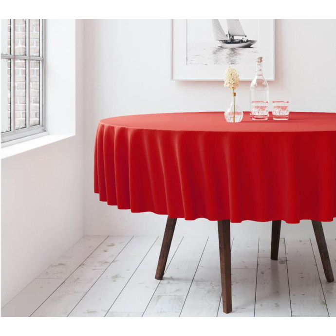 Määrdumiskindel ümmargune laudlina Restly punane D150